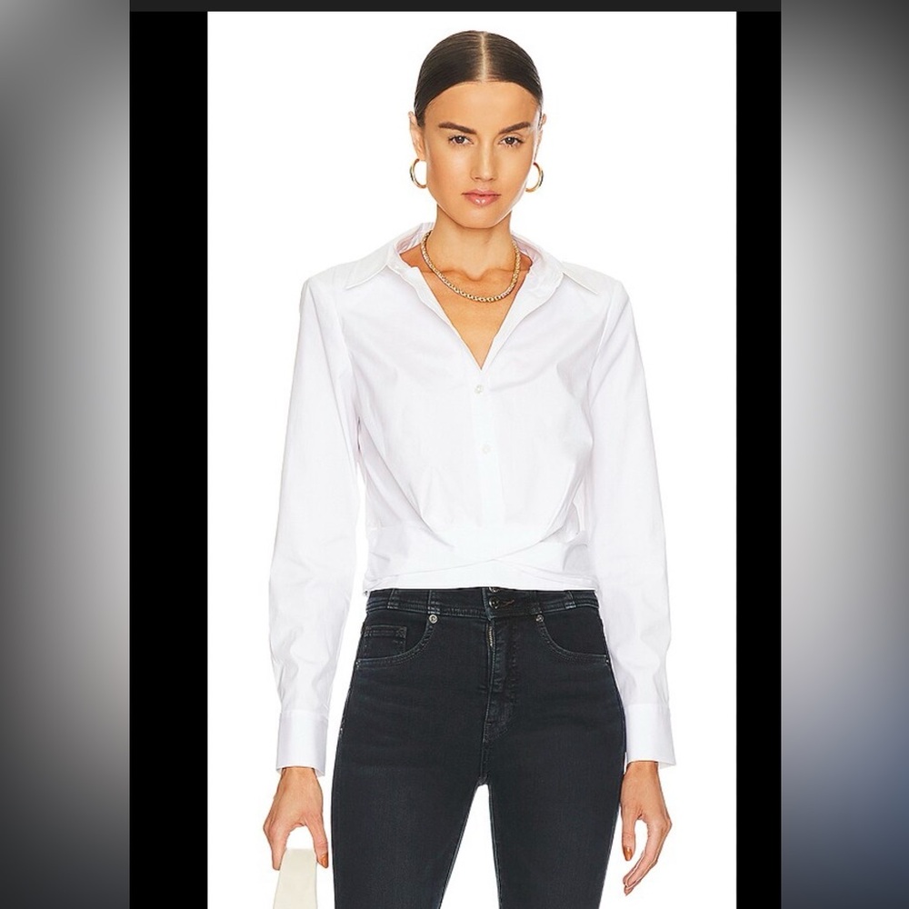 Veronica Beard White Button Down Top - image 1